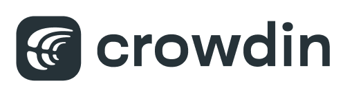 Crowdin-Logo mit weißem Hintergrund